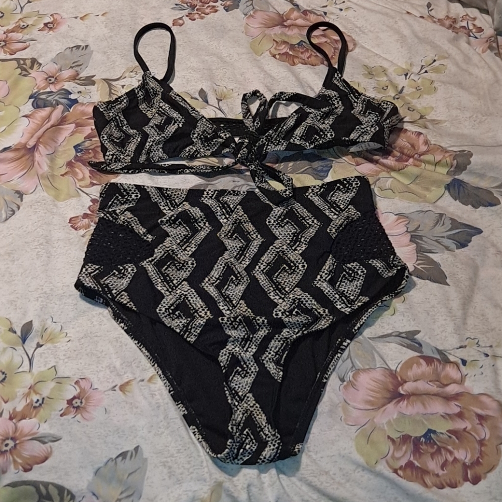 2 piece high waist swimsuit